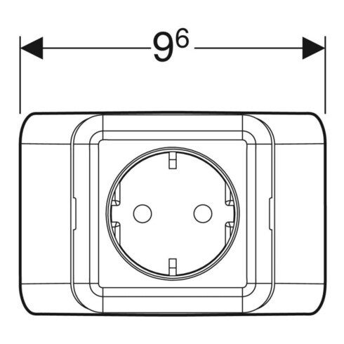 Geberit Steckdosenelement One weiß, für Spiegelschrank, CEE 7/3