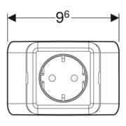 Geberit Steckdosenelement One weiß, für Spiegelschrank, CEE 7/3-2