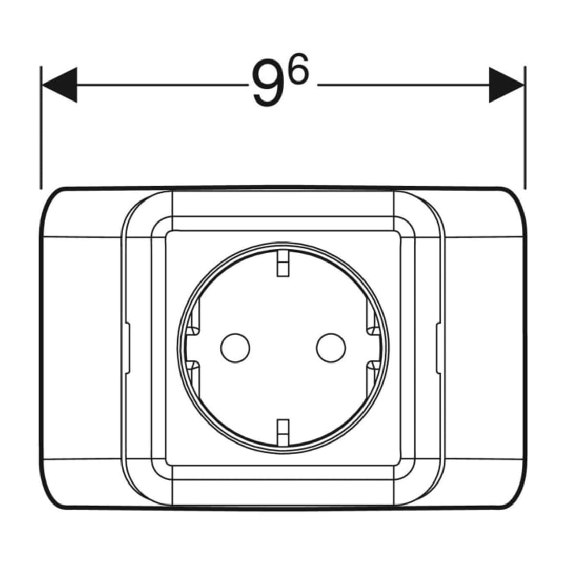 Geberit Steckdosenelement One weiß, für Spiegelschrank, CEE 7/3