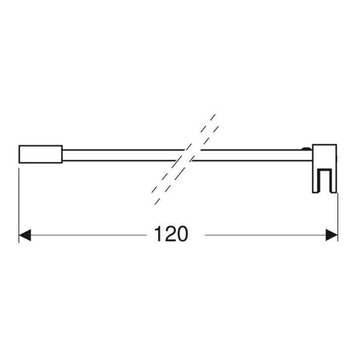 Geberit Support mural 120 cm, pour DuschTW, pour douche à l'italienne