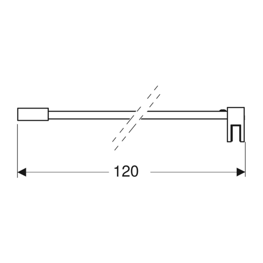 Geberit Support mural 120 cm, pour DuschTW, pour douche à l'italienne