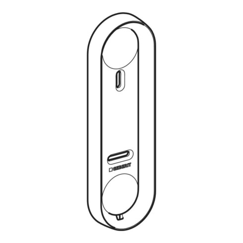 Geberit Support mural grand, antivol, blanc