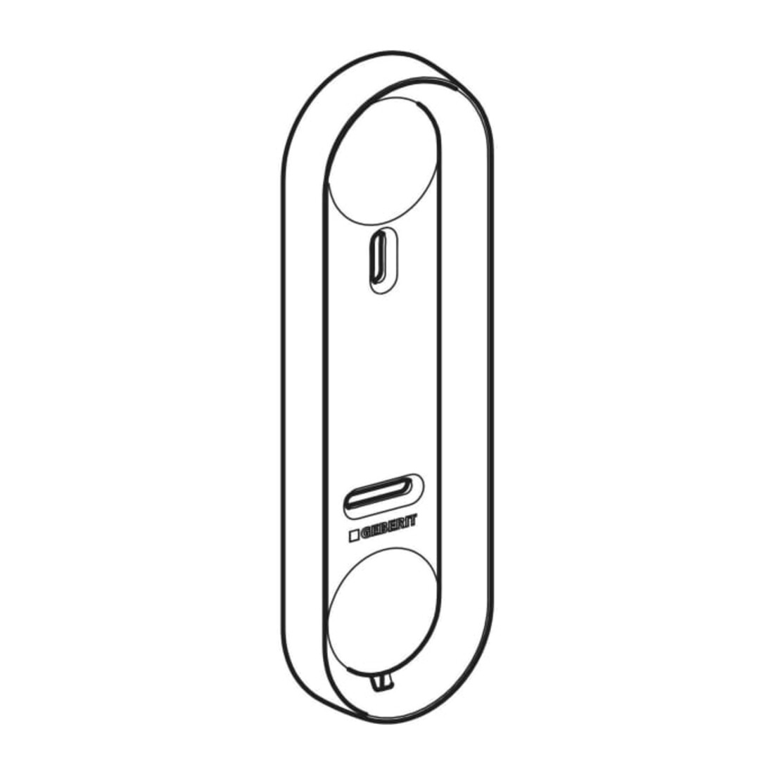 Geberit Support mural grand, antivol, blanc