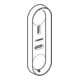 Geberit Support mural petit, antivol, blanc-3