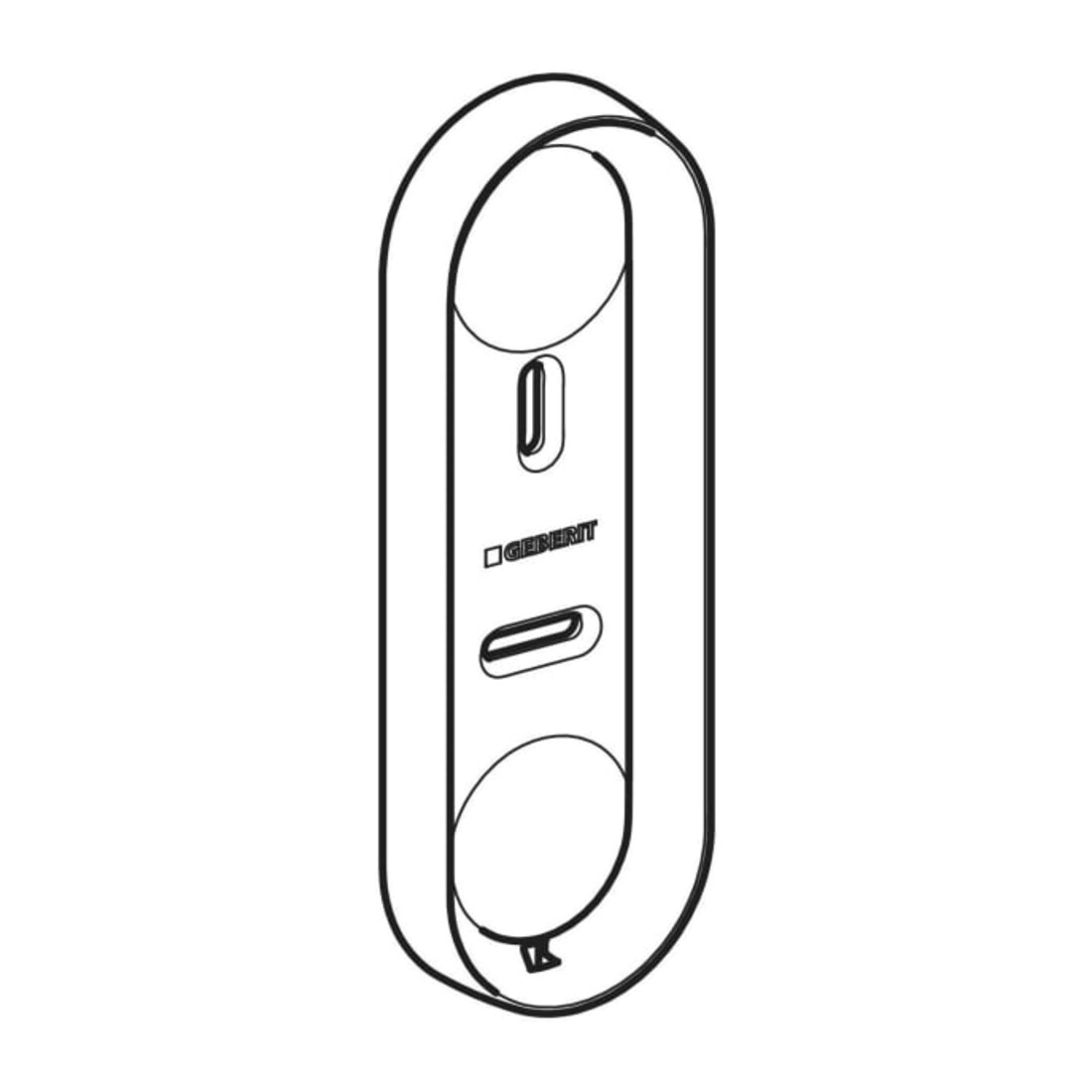 Geberit Support mural petit, antivol, blanc
