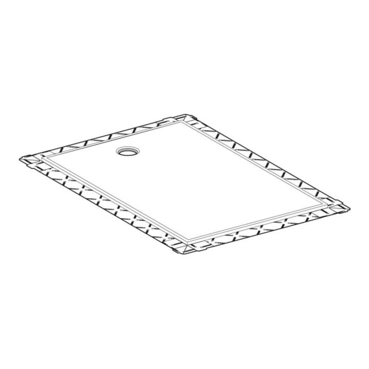 Geberit Surface de douche rectangulaire Setaplano blanc alpin, 160x80x4,5 cm
