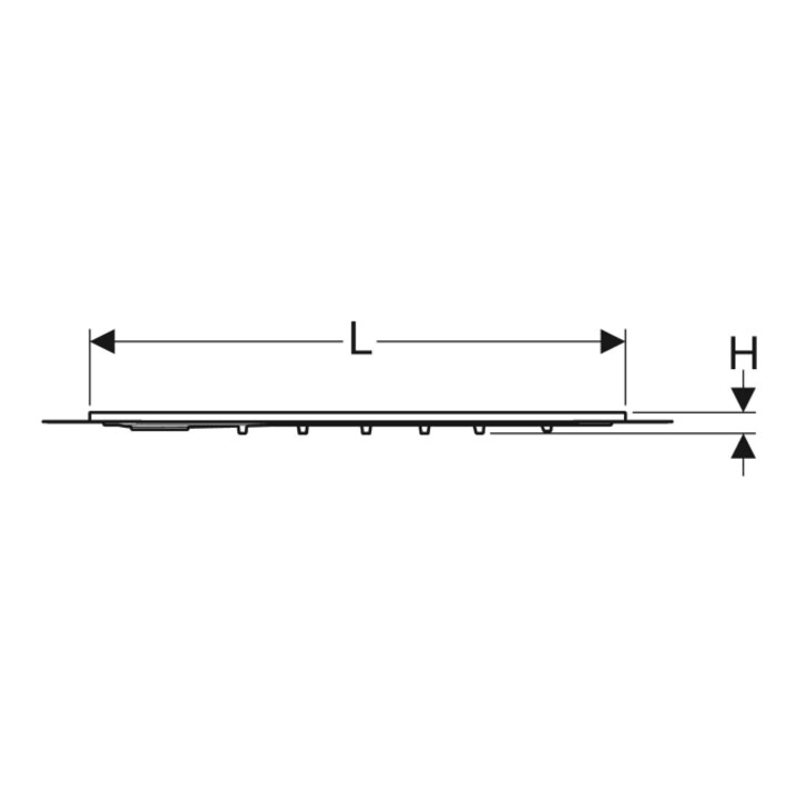 Geberit Surface de douche rectangulaire Setaplano blanc alpin, 170x80x4,5 cm