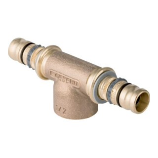 Geberit T-élément Mepla d 20xRp 1/2x20, avec filetage intérieur, bronze rouge