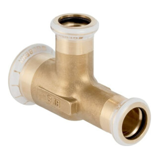 Geberit Té Mapress acier C d= 22x22x15mm, réduit, laiton