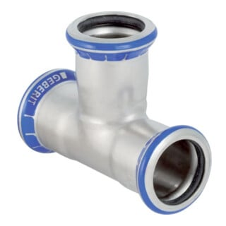 Geberit Té Mapress d= 15mm, égal, sans LABS, acier inoxydable