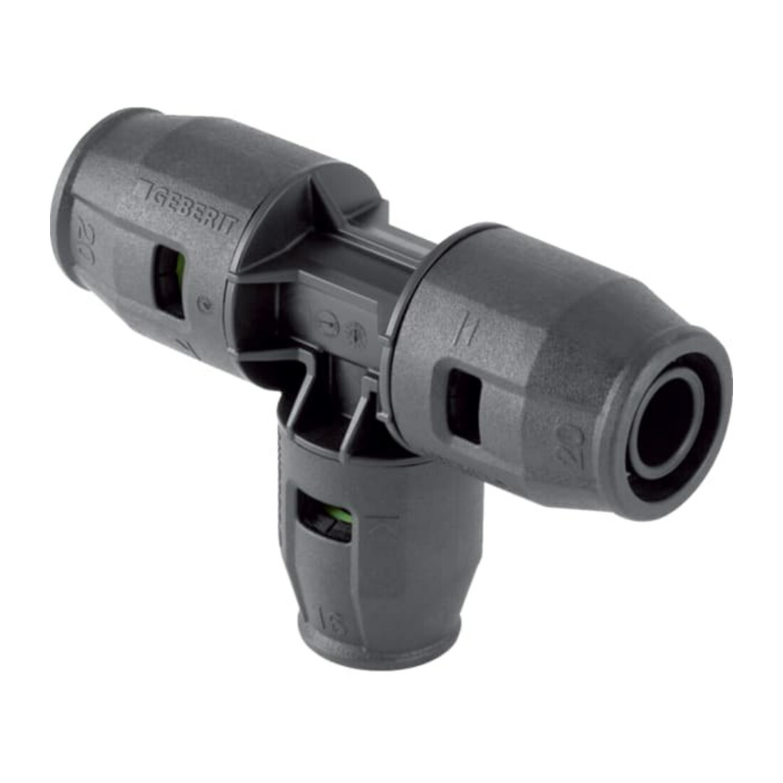 Geberit Té PushFit d= 25x25x20mm, réduit, PVDF