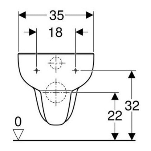 Geberit Tiefspül-WC SMYLE spülrandlos, wandhängend, 6 l weiß