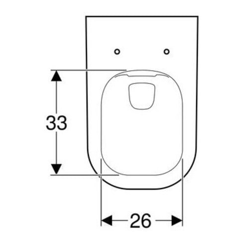 Geberit Tiefspül-WC SMYLE spülrandlos, wandhängend, 6 l weiß