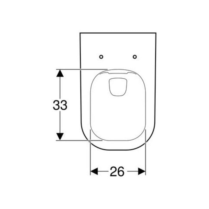 Geberit Tiefspül-WC SMYLE spülrandlos, wandhängend, 6 l weiß