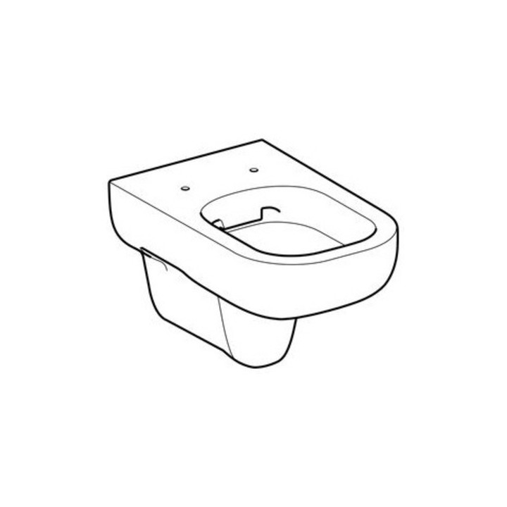 Geberit Tiefspül-WC SMYLE spülrandlos, wandhängend, 6 l weiß