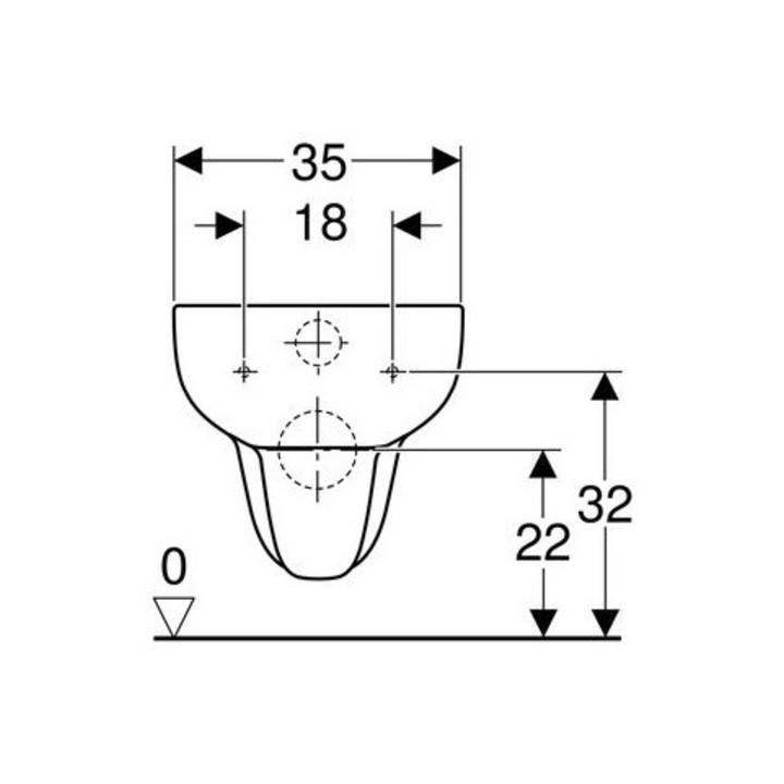 Geberit Tiefspül-WC SMYLE wandhängend, 6 l weiß