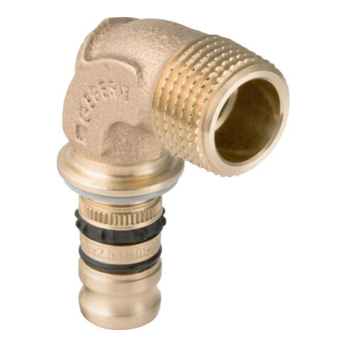 Geberit Übergangsbogen Mepla d= 63mmxR 2, 90Grad, mit AG, Rotguss