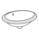 Geberit Unterbau-Waschtisch VariForm 49,5x42cm, o HL, m ÜL, ov., we. K-Tect