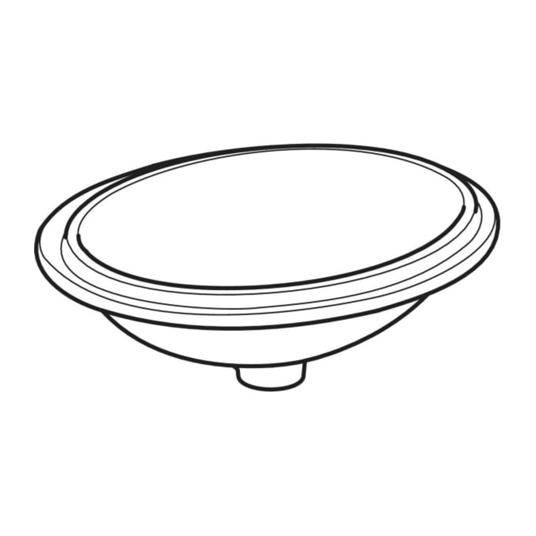 Geberit Unterbau-Waschtisch VariForm 49,5x42cm, o HL, o Ü, ov., US gl / we.