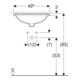 Geberit Unterbau-Waschtisch VariForm 49,5x42cm, o HL, o. ÜL, ov., we. K-Tect
