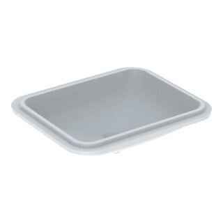 Geberit Unterbau-Waschtisch VariForm 58x49cm, o HL, o Ü, re, US glas. / we.