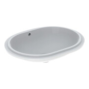 Geberit Unterbau-Waschtisch VariForm 62,5x49cm, o HL, m Ü, ellip., US gl / w
