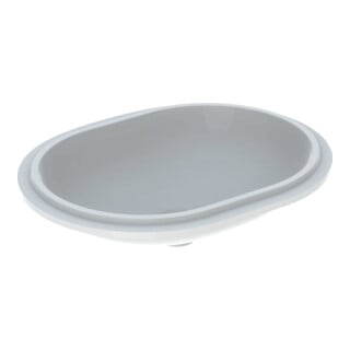 Geberit Unterbau-Waschtisch VariForm 62,5x49cm, o HL, o Ü, ellip., US gl / w