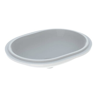 Geberit Unterbau-Waschtisch VariForm 62,5x49cm, o HL, o Ü, ellip., we. K-Tect