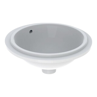 Geberit Unterbau-Waschtisch VariForm d 39cm, o. Hahnl., m ÜL, rd, we. K-Tect