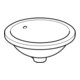 Geberit Unterbau-Waschtisch VariForm d 39cm, o. Hahnl., m ÜL, rd, we. K-Tect