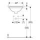 Geberit Unterbau-Waschtisch VariForm d 39cm, o. Hahnl., m ÜL, rd, we. K-Tect
