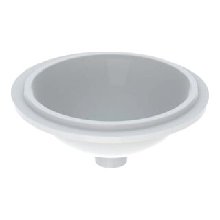 Geberit Unterbau-Waschtisch VariForm d 39cm, o HL, o Ü, rd, US glas. / we.