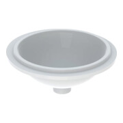 Geberit Unterbau-Waschtisch VariForm d 39cm, o HL, o Ü, rd, US glas. / we.