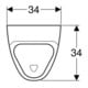 Geberit Urinal ALIVIO mit Kerze, Zulauf von hinten, Abgang nach hinten oder unten weiß-5