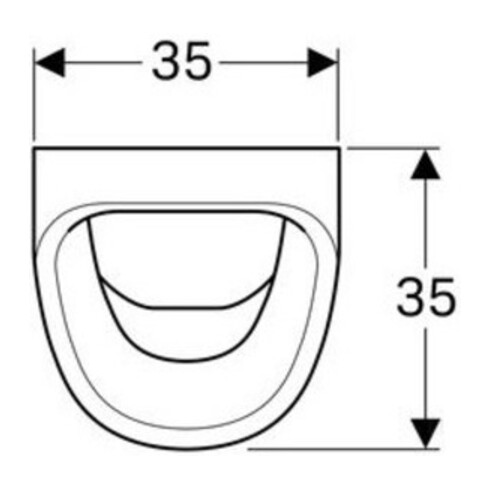 Geberit Urinal Aller weiß KeraTect, Zulauf/Abgang hinten