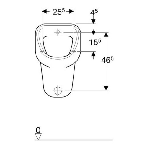 Geberit Urinal Aller weiß KeraTect, Zulauf/Abgang hinten