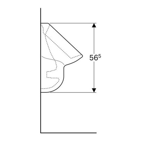 Geberit Urinal Aller weiß KeraTect, Zulauf/Abgang hinten
