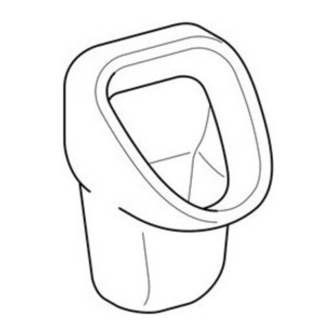 Geberit Urinal Aller weiß KeraTect, Zulauf/Abgang hinten