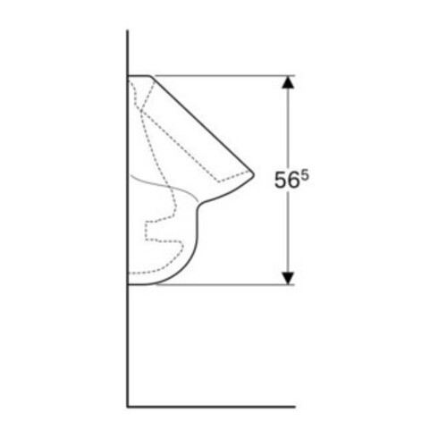 Geberit Urinal Aller weiß KeraTect, Zulauf/Abgang hinten