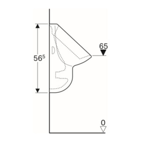 Geberit Urinal Aller weiß, Zulauf/Abgang hinten
