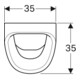 Geberit Urinal Aller weiß, Zulauf/Abgang hinten-5