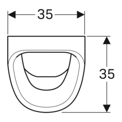 Geberit Urinal Aller weiß, Zulauf/Abgang hinten