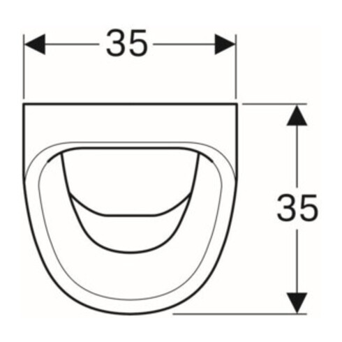 Geberit Urinal Aller weiß, Zulauf/Abgang hinten