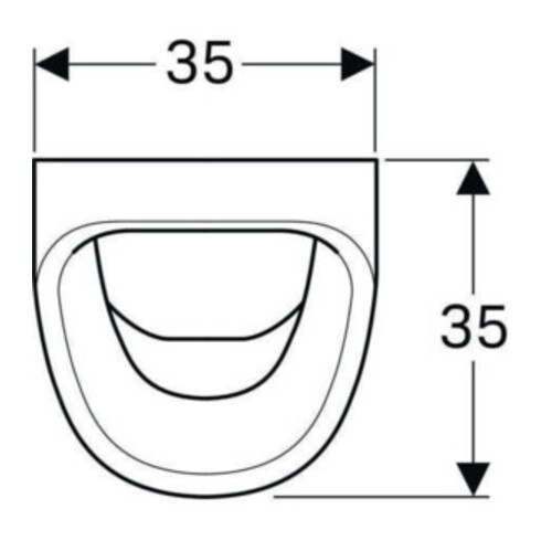 Geberit Urinal Aller weiß, Zulauf/Abgang hinten