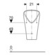 Geberit Urinal Narva Abgang hinten, wasserlos, weiß KeraTect-2
