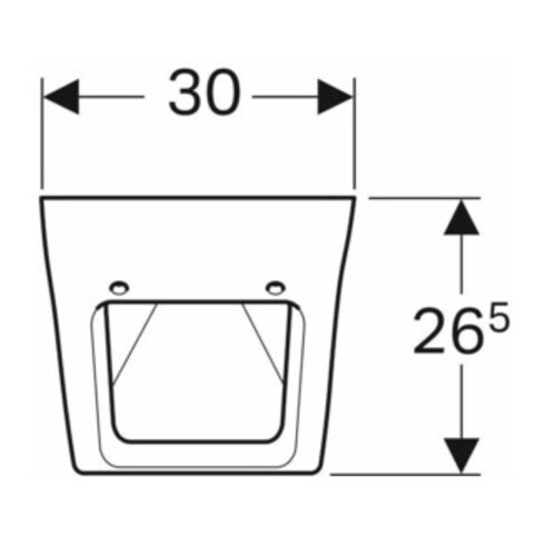 Geberit Urinal Pareo weiß, für Deckel, Zulauf/Abgang hinten