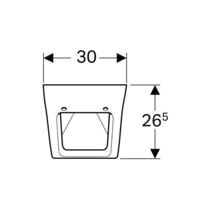 Geberit Urinal Pareo weiß, für Deckel, Zulauf/Abgang hinten