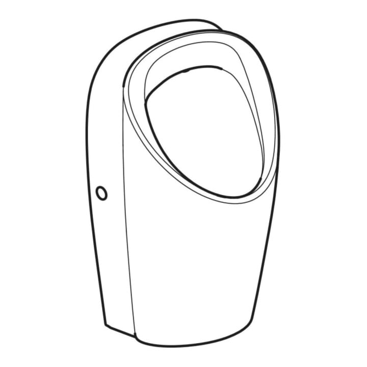 Geberit Urinal Renova L Abg. hi. o. unt, Zul. hi., weiß KeraTect