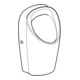 Geberit Urinal Renova L Abg. hi. oder unten, Zulauf hinten, weiß