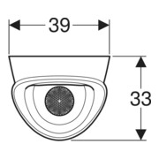 Geberit Urinal Renova L Abg. hi. oder unten, Zulauf hinten, weiß-4